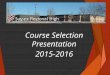 Course Selection Presentation 2015-2016. Course Selection Forms Planning Sheet Grade 10 Summary of Credits grade 11
