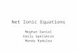 Net Ionic Equations Meghan Daniel Emily Spellmire Mandy Radulea