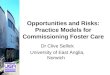 Opportunities and Risks: Practice Models for Commissioning Foster Care Dr Clive Sellick University of East Anglia, Norwich