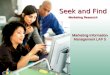 Marketing-Information Management LAP 5 Seek and Find Marketing Research