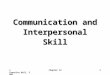 ©Prentice Hall, 2001Chapter 121 Communication and Interpersonal Skill