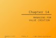 Hawawini & VialletChapter 14© 2007 Thomson South-Western Chapter 14 MANAGING FOR VALUE CREATION