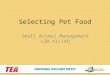 Selecting Pet Food Small Animal Management 130.4(c)4D