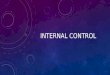 INTERNAL CONTROL. Internal control basics Processes to review Tracking tools
