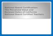 National Board Certification: The Perceived Value and Renewal Rates of California National Board Certified Teachers