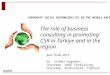 June 19-20, 2013 Dr. Yılmaz Argüden, Chairman, ARGE Consulting, Chairman, Rothschild, Türkiye The role of business consulting in promoting CSR in Türkiye