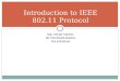 DR. MUID MUFTI ID TECHNOLOGIES ISLAMABAD Introduction to IEEE 802.11 Protocol