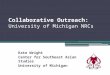 Collaborative Outreach: University of Michigan NRCs Kate Wright Center for Southeast Asian Studies University of Michigan