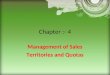 Chapter :- 4 Management of Sales Territories and Quotas