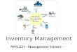 MNG221- Management Science – Inventory Management