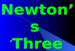 Newton’s Three Laws of Motion Newton's laws of motion are three physical laws which provide relationships between the forces acting on a body and the