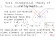 VIII. Kinematical Theory of Diffraction 8-1. Total Scattering Amplitude The path difference between beams scattered from the volume element apart is The