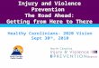 Injury and Violence Prevention The Road Ahead: Getting from Here to There Healthy Carolinians- 2020 Vision Sept 30 th, 2010
