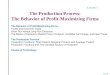 1 of 33 Lecture 7 The Production Process: The Behavior of Profit-Maximizing Firms The Behavior of Profit-Maximizing Firms Profits and Economic Costs Short-Run