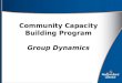 Community Capacity Building Program Group Dynamics