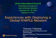 Experiences with Deploying a Global IP/MPLS Network Thomas Telkamp Director Data Architecture and Technology Global Crossing Telecommunications, Inc. telkamp@gblx.net