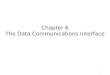 1 Chapter 6 The Data Communications Interface. 2 Data Flow: Simplex zTransmits in only one direction zrarely used in data communications ze.g., receiving