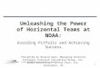 1 Unleashing the Power of Horizontal Teams at NOAA: Avoiding Pitfalls and Achieving Success Presented by Ronald Gunn, Managing Director Strategic Futures®