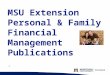 1 11 MSU Extension Personal & Family Financial Management Publications