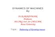 DYNAMICS OF MACHINES By Dr.K.SRINIVASAN, Professor, AU-FRG Inst. for CAD/CAM, Anna University Topic : Balancing of Rotating masses