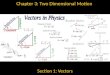 Chapter 3: Two Dimensional Motion Section 1: Vectors