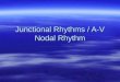 Junctional Rhythms / A-V Nodal Rhythm. Aims and Objectives.  Investigate common types of Junctional and AV nodal tachycardias.  Understand underlying