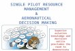 1. Single-Pilot Resource Management Single-Pilot Resource Management (SRM) is defined as managing all the resources (both on-board and outside the aircraft)