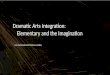 Dramatic Arts Integration: Elementary and the Imagination Lisa Castaneda and Chelsea LeValley