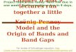 Chapter 8 and 9 lectures run together a little Krönig-Penney Model and the Origin of Bands and Band Gaps For review of Schrodinger equation: 