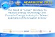 The Need of “Legal” Strategy to Realize Energy Technology and Promote Energy Industry in Taiwan: Examples of Renewable Energy
