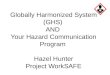 Globally Harmonized System (GHS) AND Your Hazard Communication Program Hazel Hunter Project WorkSAFE
