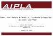 1 1 AIPLA Firm Logo American Intellectual Property Law Association Hamilton Beach Brands v. Sunbeam Products: Lessons Learned Naomi Abe Voegtli IP Practice