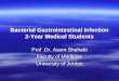 Bacterial Gastrointestinal Infection 2-Year Medical Students Prof.Dr. Asem Shehabi Faculty of Medicine University of Jordan