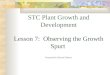 STC Plant Growth and Development Lesson 7: Observing the Growth Spurt Kennewick School District