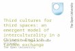 Third cultures for third spaces: an emergent model of interculturality in a Chinese- English e-tandem exchange Tim LEWIS, KAN Qian & Ursula STICKLER The