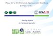 Need for a Professional Approach in Building Energy Audit Pradeep Kumar Sr. Technical Specialist
