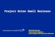 T-Presentation-1 8/10/2015 1 Michelle Butzke Procurement Engineer Orion Project Small Business Advocate Project Orion Small Business