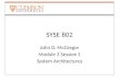 SYSE 802 John D. McGregor Module 3 Session 1 System Architectures