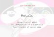 Metals Properties of metal Solidification of a substance Modification of grain size ADD YOUR NAME HERE