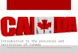Introduction to the provinces and territories of Canada