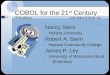 1-1 COBOL for the 21 st Century Nancy Stern Hofstra University Robert A. Stern Nassau Community College James P. Ley University of Wisconsin-Stout (Emeritus)