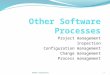 Project management Inspection Configuration management Change management Process management Other Processes1
