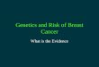 Genetics and Risk of Breast Cancer What is the Evidence