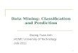 1 Data Mining: Classification and Prediction Duong Tuan Anh HCMC University of Technology July 2011