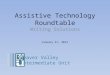 Assistive Technology Roundtable Writing Solutions January 31, 2014 Beaver Valley Intermediate Unit