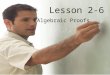 Lesson 2-6 Algebraic Proofs. Ohio Content Standards: