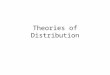 Theories of Distribution. Distribution Distribution refer to that branch of economics which analyses how the national income of a country is divided among