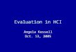 Evaluation in HCI Angela Kessell Oct. 13, 2005. Evaluation Heuristic Evaluation Measuring API Usability Methodology Matters: Doing Research in the Behavioral