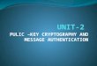 PULIC –KEY CRYPTOGRAPHY AND MESSAGE AUTHENTICATION