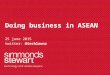 Doing business in ASEAN 25 june 2015 twitter: @techlawnz